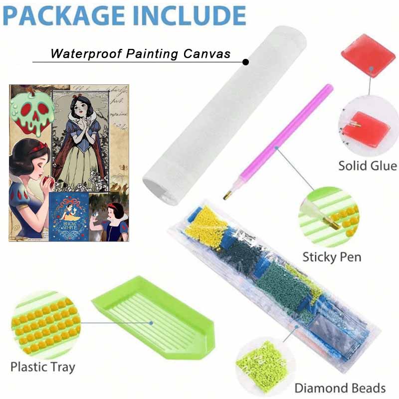 Disney Diamond Painting 5D DIY Snow White Diamond Painting Set Suitable for Adults/Beginners Creative Gift Home Decoration