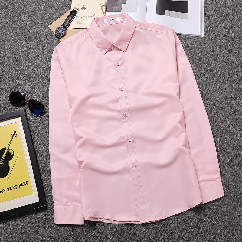 Men's Long Sleeve Solid Color Business Shirt - 2020 Spring Collection