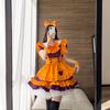 Halloween Lolita Dress Restaurant Work Uniform Japanese Anime Maid Outfit Cosplay Costume