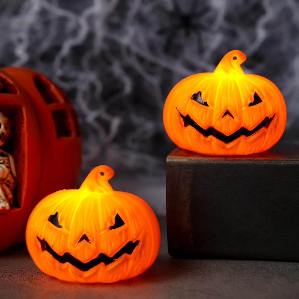 Lanterna de Abóbora LED Adereço de Decoração de Halloween - Luz Noturna Portátil para Festival Fantasma