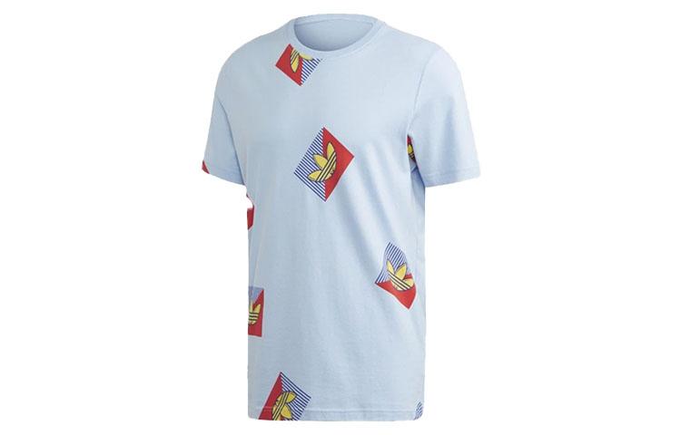 Adidas Originals Set in Sleeve T Shirt Men s Light Blue FM3343 L