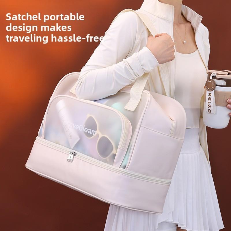 Borsa da Nuoto Impermeabile con Separazione Bagnato/Asciutto a Doppio Strato per Viaggio Uomo Donna
