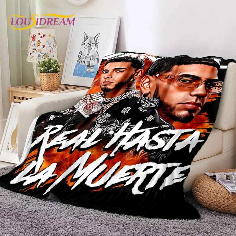 Free Anuel AA Rapper Hip Hop Singer Soft Flannel Blanket for Beds Bedroom Sofa Picnic,Throw Blanket for Outdoor Leisure Nap Gift