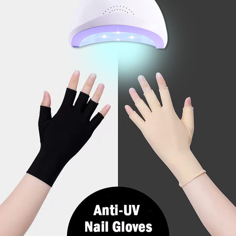 1 Pair Soft And Light Fingerless Anti Uv Radiation Protection Gloves Onesize
