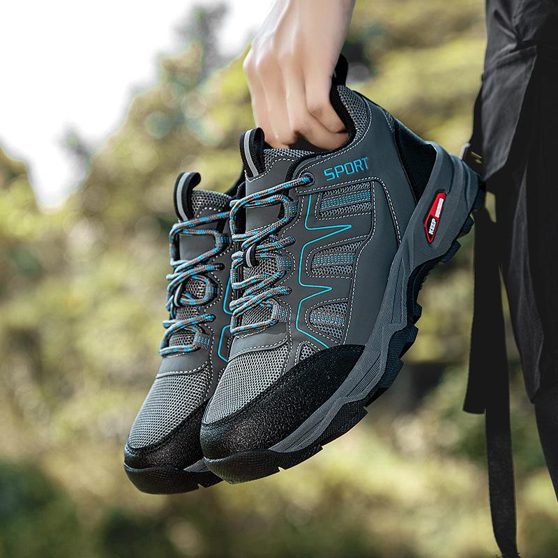 New low-top outdoor hiking casual shoes mesh breathable lightweight soft-soled hiking shoes couple shoes