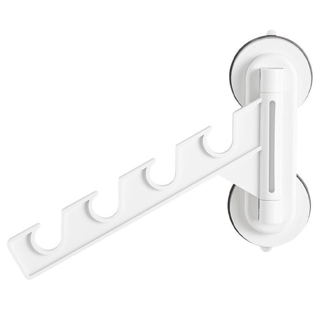 Foldable Suction Cup Clothes Drying Rack Convenient Clothing Drying Hanger with Robust Suction for Multiple Garments