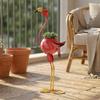 Pot Colorful Metal Animal Planter Freestanding Peacock