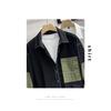 Spring and Autumn Men's Long-sleeved Shirts Fashionable Casual Loose Contrasting Colors Versatile Design Tops