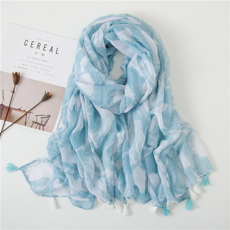 Ny Mote Sommer Kvinner Skjerf Bohemia Blomst Strand Hijab Sjal og Wraps Kvinnelig Foulard Echarpe Designer Pashmina Bandana