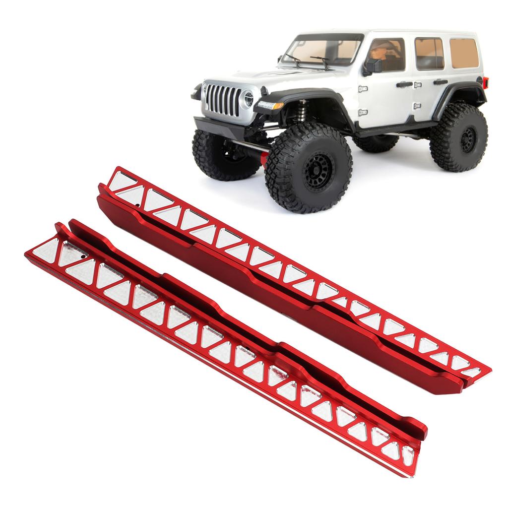 RC Car Rock Sliders High Simulation Aluminium Alloy Professional Metal Side Pedal Step for   SCX6 1Celsius6   10.4in