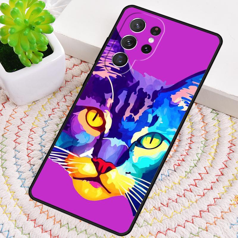Creative Cute Pet Cat Animal Phone Case for Samsung Galaxy Note 10 Pro S26 Ultra S23 S24 FE S25 S21 S22 PLUS Shockproof Cove