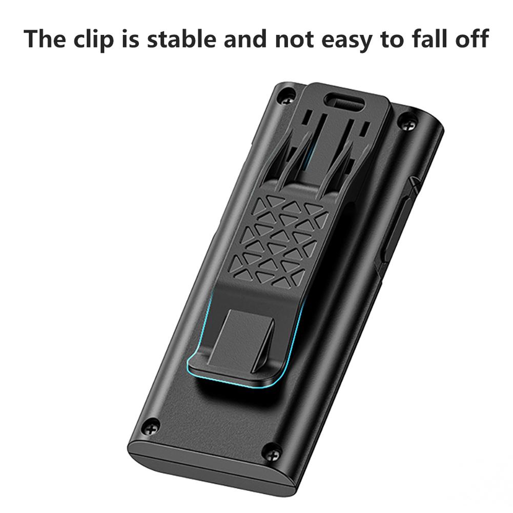 LED EDC Flashlight USB Rechargeable Emergency Camping Light Waterproof Super Bright Flashlight for Outdoor Running Hiking