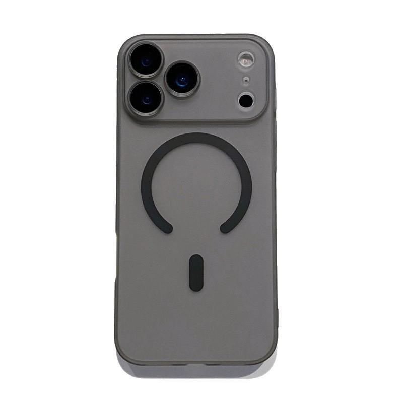 Applicable to iPhone17PROMAX mobile phone case, ice mist ultra-thin matte magnetic suction Apple 16 with lens film 15 hard case