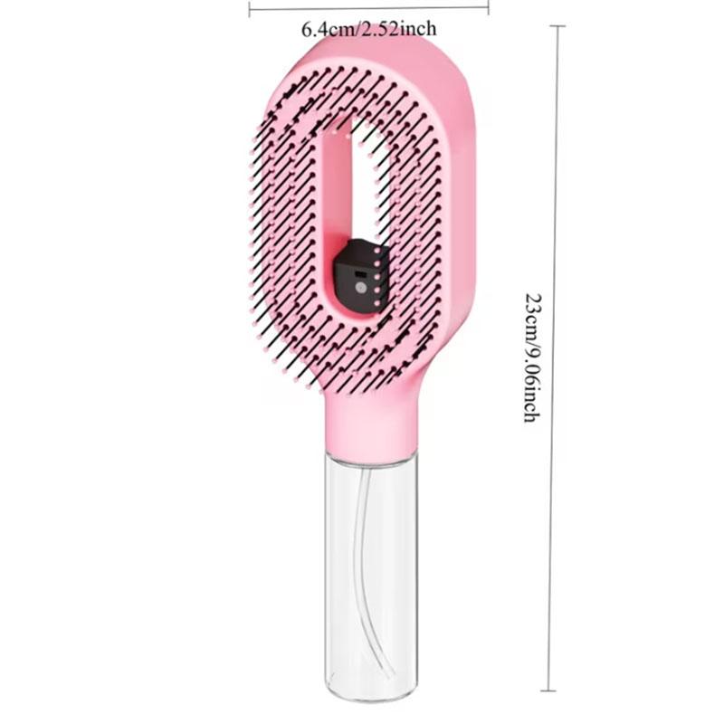 BEPAN Peigne Spray Coiffant 2 en 1 Brosse à Cheveux Portable avec Vaporisateur d'Eau Brosse Démêlante Antistatique Utilisation Double Humide et Sec Outil de Coiffage