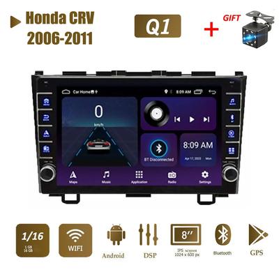 WIFI Android 2 Din Autoradio Araba Radyo Multimedya Oynatıcı Honda CRV CR-V 2006-2011 Düğme Düğmesi Ile GPS 1 + 16 GB