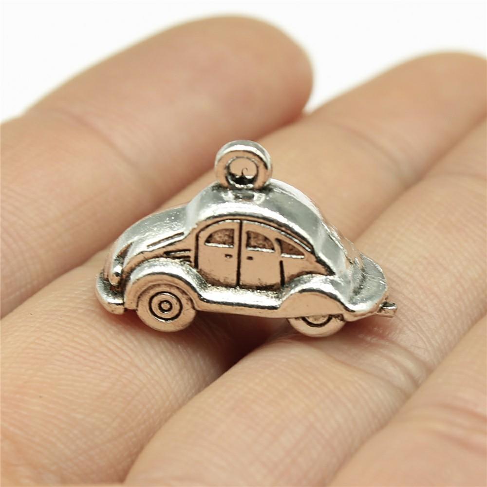 10pcs Antique Silver Color Car Charm Pendants Jewelry Accessories Bus Charms For Jewelry Making Vintage Car Charms Finding