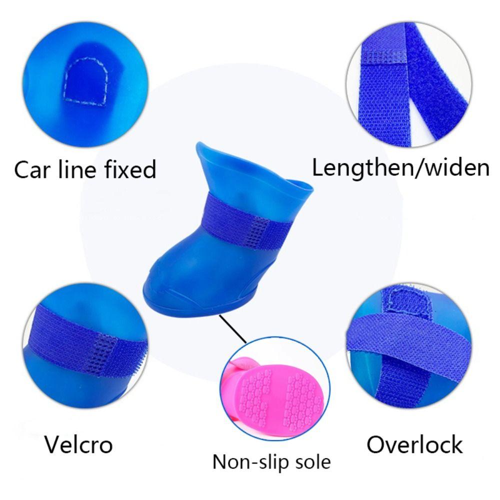 Cat Puppy For Small Medium Large Dogs Waterproof Rubber Boot Pet Shoe Dog Rain Shoe Pet Supplies