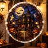 Holiday Party Hanging Adornments Halloween Acrylic Puzzle Sun Catcher, DIY Spooky Suncatcher Kit, Rainbow Light Shadow Craft Gothic Stained