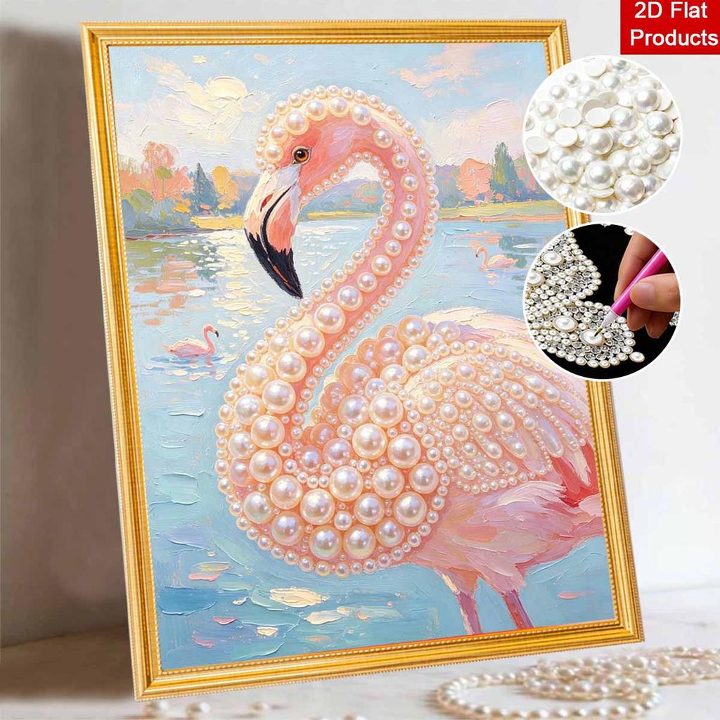 Pearl Flamingo Painting Kit Painting Art Handmade Diy Home Decoration Painting. 75 Characters.