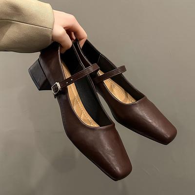 2026 Chaussures Mary Jane Vintage Français de Luxe pour Femmes Talon Épais Dames Sangle Unique Chaussures Lolita Boucle Décoration Chaussures Mocassins