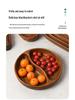 Solid Walnut Wooden Fruit & Salad Bowl - Round Plate for Dining & Household Use