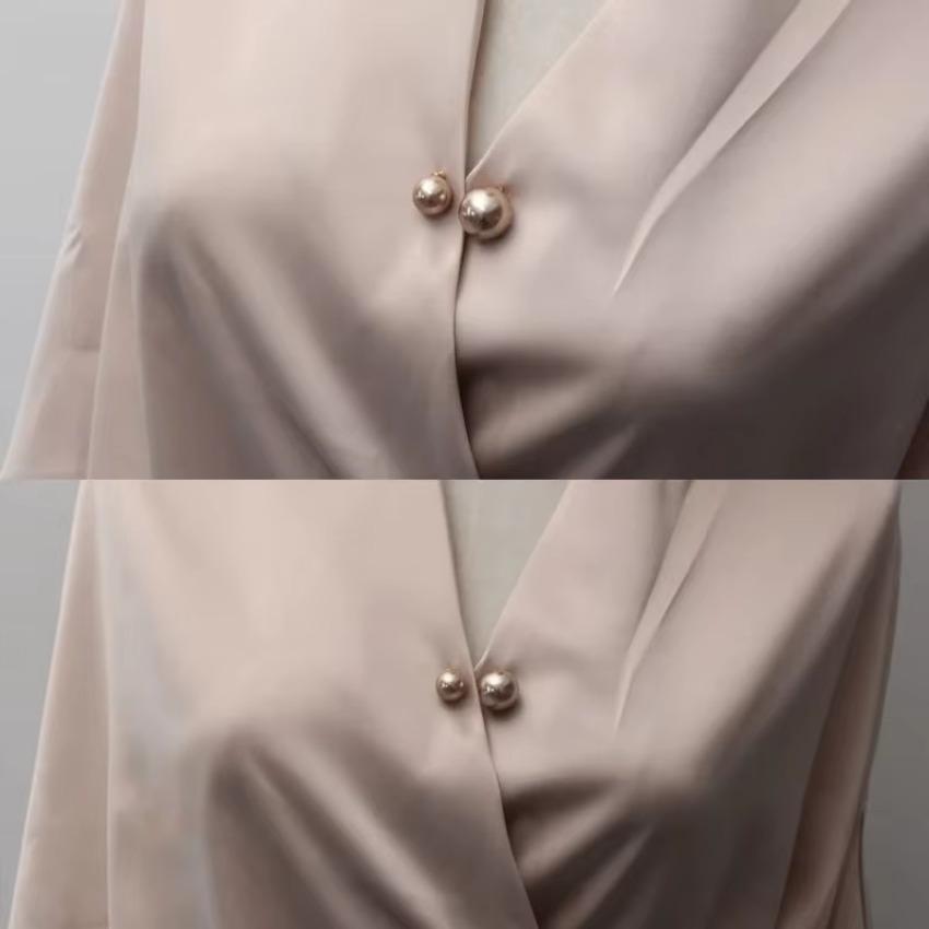 3 Pcs/Set Women Sweater Cardigan Clip Coat Summer Dress Jewelry Double Pearl Brooch Pins Anti-fade Exquisite Elegant Brooches