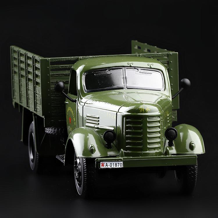 Klasický vojenský transportní nákladní automobil Čínské lidové osvobozenecké armády JieFang CA10 Simulace Odlévaná a hračková vozidla Zvuky a světlo 1:36 Model auta z lehké slitiny