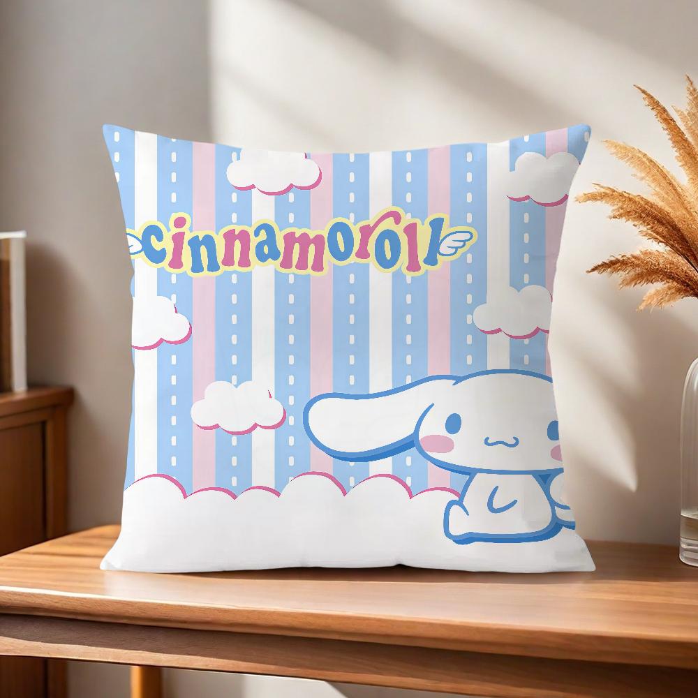 Soft Pillow Case Dog For Cute Sofa Living Room Home Office Decor C-Cinnamoroll Protective Kawaii Covers Without Pillow-Insert