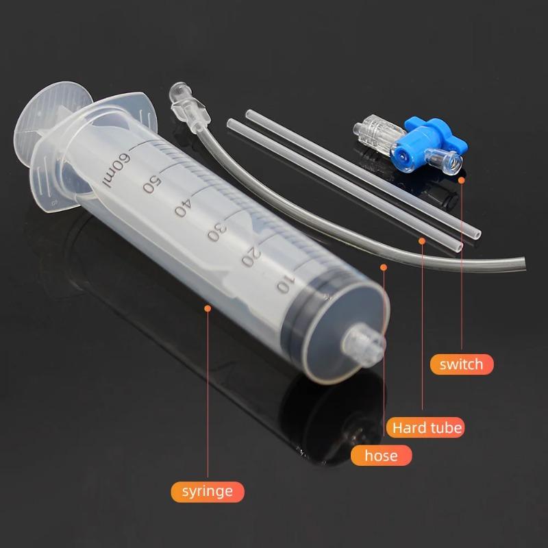 Mountainbike Tubeless-Reifen Dichtmittel Spritze 60ml Fahrradreifen Flüssigkeitsinjektionswerkzeug Cycling MTB Reparaturwerkzeug