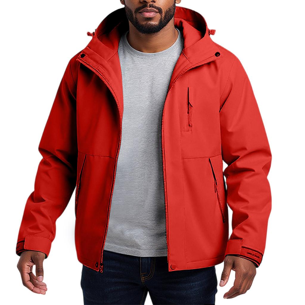 Men'S Loose Half Zipper Hooded Sweatshirt And Submachine Jacket