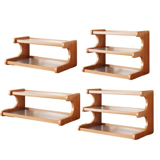 Storage Rack Cup Display Holder Strong Load-bearing Transparent Design Multi-layer Storage Shelf Desktop Organizer