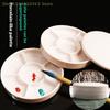 1PC Imitation Porcelain Round Art Palette with Lid Washable Acrylic Watercolor Painting Palette