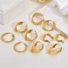 Gold Stainless Steel Earrings Light Luxury Premium Exaggerated Plain Ring Earrings