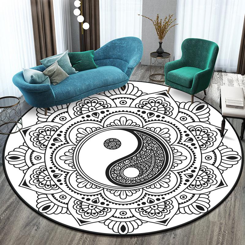 Schéma Tai Chi Bagua Kruhová podložka na koberce Malé koberečky do ložnice Koberec do umývárny Podložka pro domácí mazlíčky