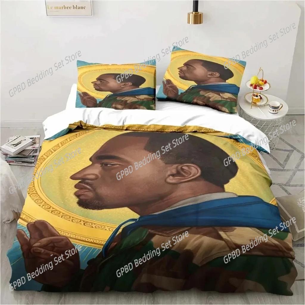 Rapper Kanye West Bedding Set For Bedroom Soft Modern Bedspreads Comefortable Kids Duvet Cover Quilt Cover And Pillowcase