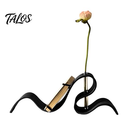 3D Printed Wave Bookshelf, Modern Abstract Ribbon Style Book Stand, Elegant Desk Organizer for Book Magazines, Flower Vase Home Office Decor