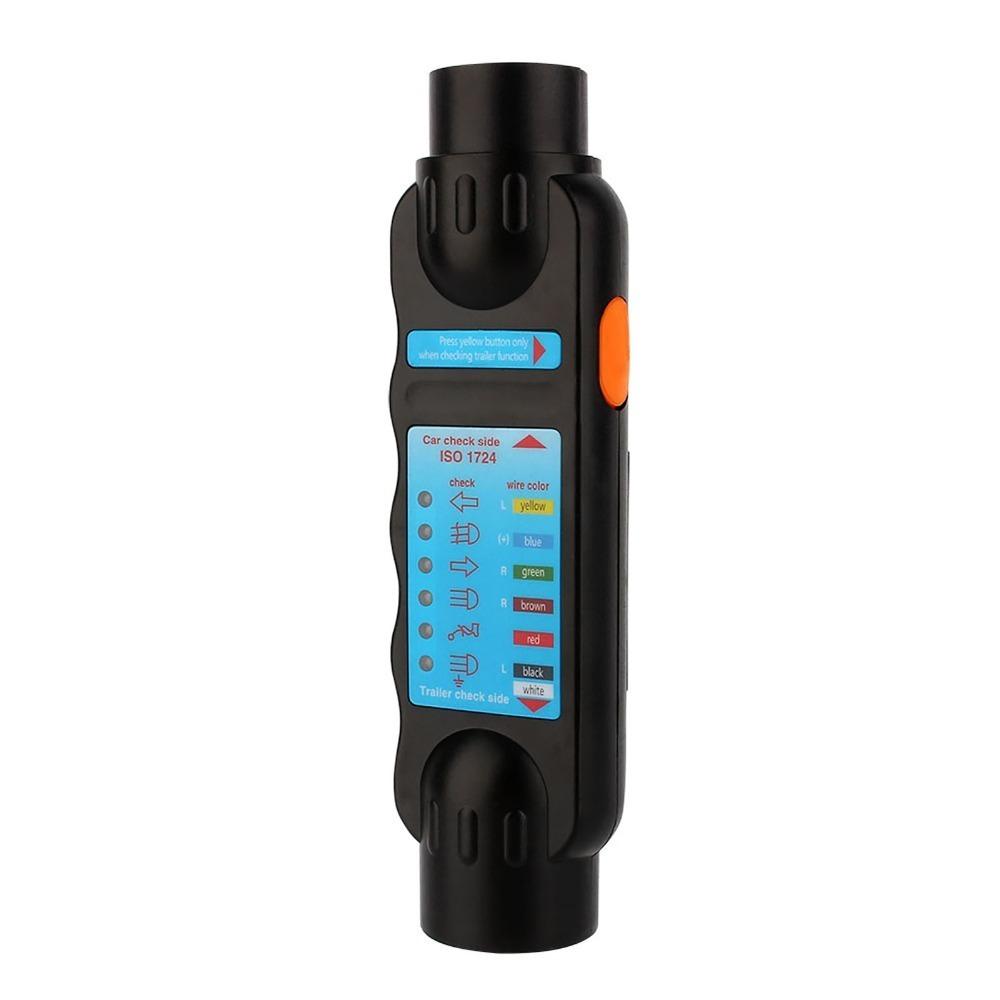 12V Trailer Tester Tool 7 Pin Trailer Light Tester Towing Wiring Tester Maintenance Technician