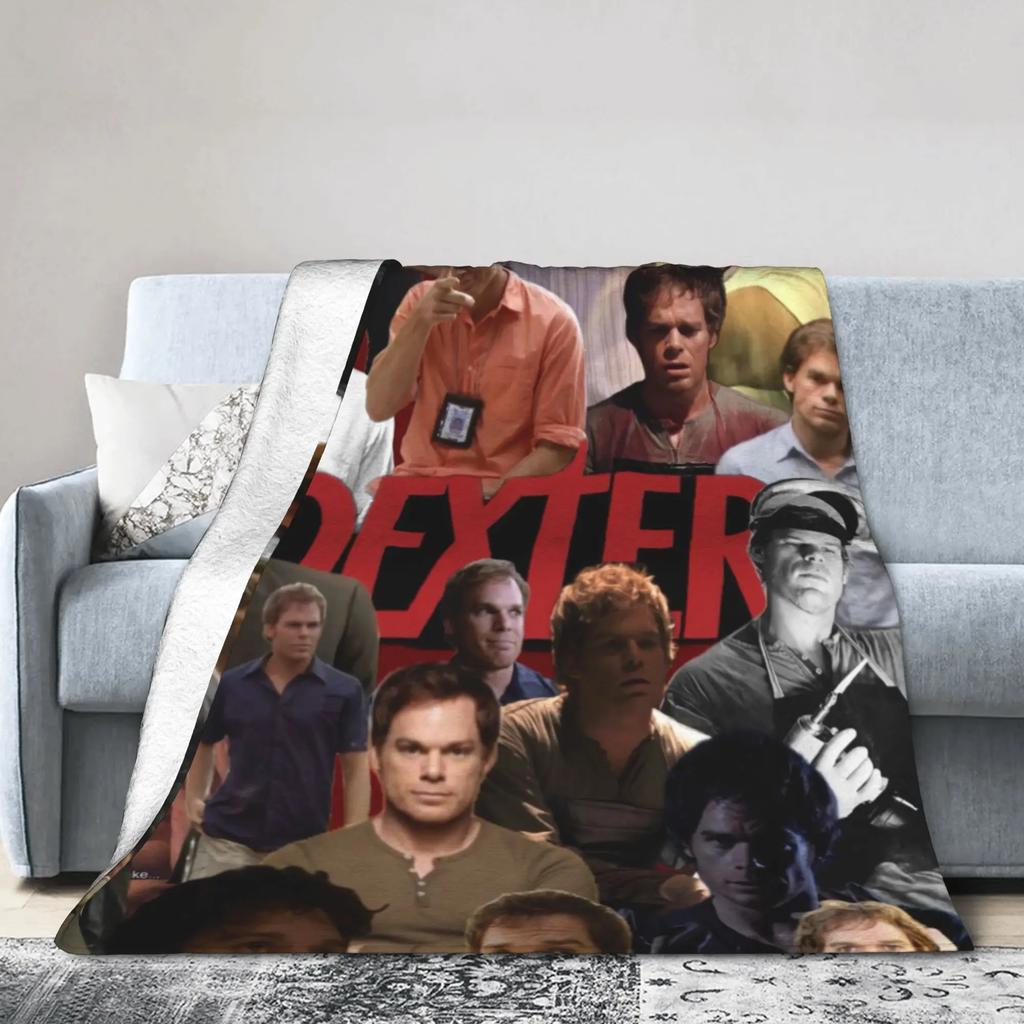 Dexter Morgan Soft Plush Throw Blanket for Kids Cozy Flannel Bedspread Bedroom Bed Cover