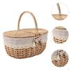 Picnic Basket with Comfortable Handle, Removable Liner And Functional Lid for Picnics, Photography,
