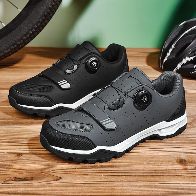 Mens Mountain Bike Cycling Shoes With Cleat System Breathable Lightweight Trail Riding Footwear