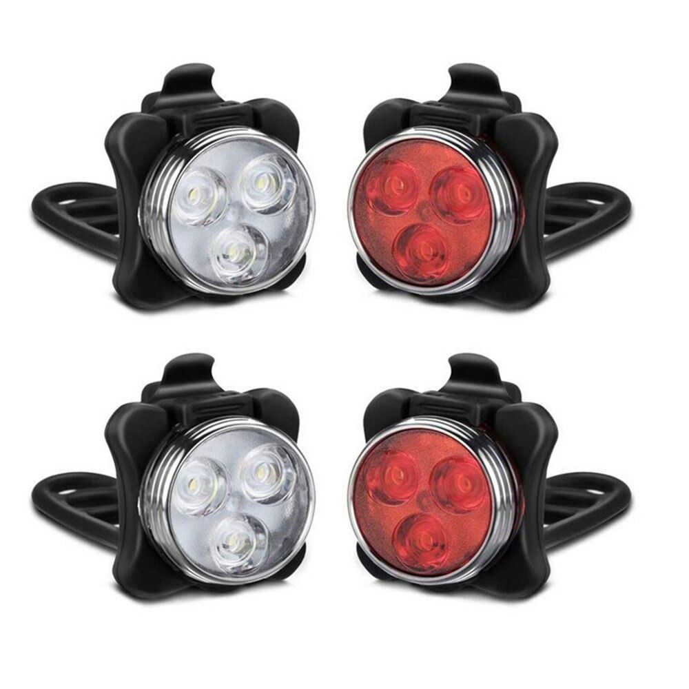 USB Rechargeable Cycling Bike Taillight 4 Light Mode Bicycle Lamp  Riding Equipment