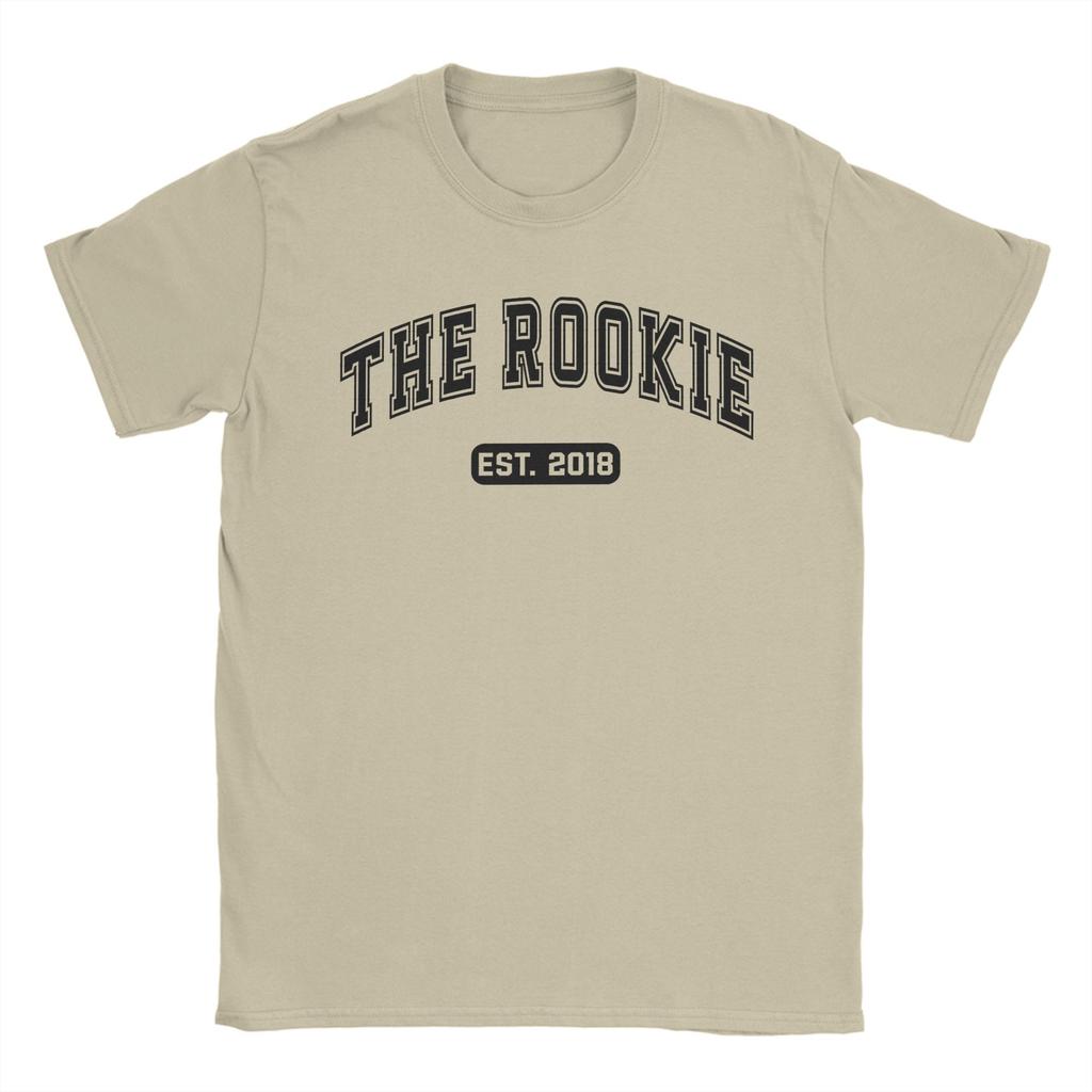 THE ROOKIE EST. 2018 TV Show T-Shirts Men  Fun 100% Cotton Tees Crew Neck Short Sleeve T Shirt Gift Idea Tops
