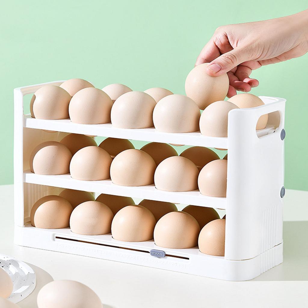 1 τεμ.-Ράφι Αυγών Ψυγείου Αποσπώμενο Αναδιπλούμενο Ράφι Αποθήκευσης Αυγών Ράφι Αυγών Πόρτας Πλαϊνής Ψυγείου με Χρονοδιακόπτη