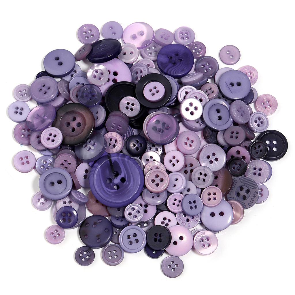 90Pcs/pack Colorful Round Resin Buttons Assorted Sizes Bulk Buttons For Handmade Creative Crafts Sewing Clothing Accessories 50g