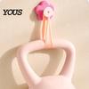 Door Hook Flower Shape Suction Cup Hook, No-Drill Plastic Cabinet Drill Handles, Rotatable Knob Adjustable Buckle for Kitchen Bathroom