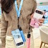 Gradient Flower Long Lanyard Soft Case For Google Pixel 9 Pro XL 6pro 8Pro 7Pro 7A 6A 8A Pixel 8 7 9 9XL 9pro Wrist Strap Cover