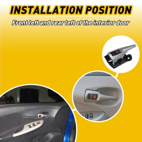 Door Handle ide Silver Driver for Toyota Corolla Matrix LH