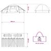 Family Tent with Rain Fly Waterproof Green for 10 Persons