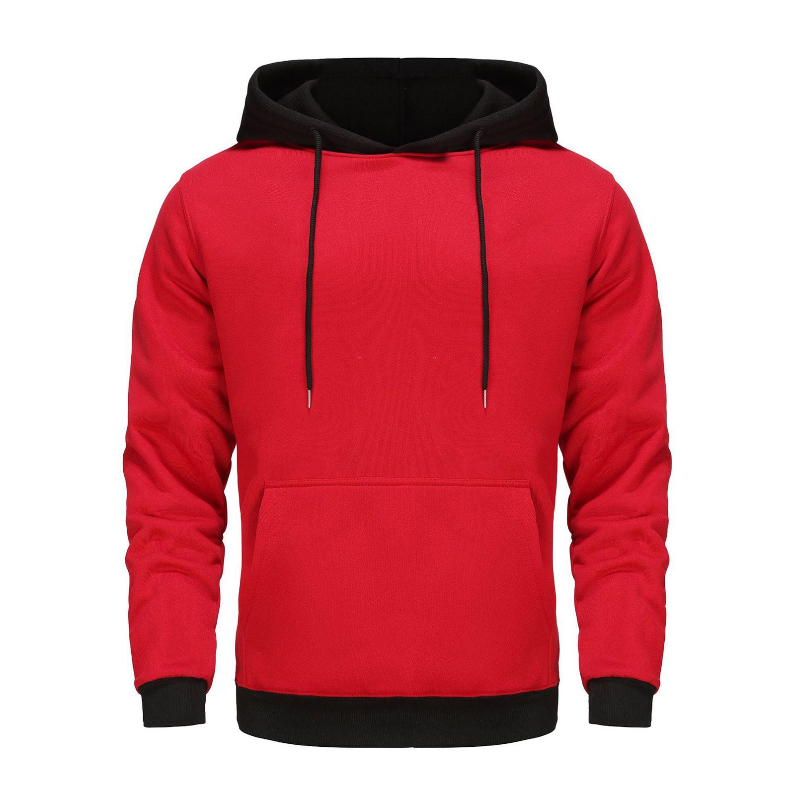 

Спортивный костюм с капюшоном, унисекс, одежда для бега, пуловер с длинными рукавами, толстовка с капюшоном XXL красный