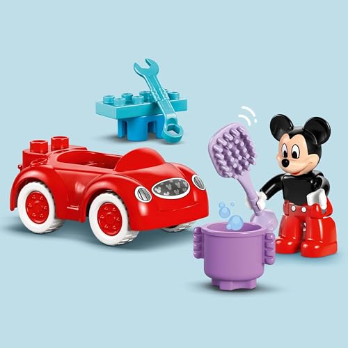 LEGO Duplo Micky Maus Clubhaus und Autos Spielzeug, Geburtstagsgeschenk, Lernbausteine, Jungen und Mädchen, Alter 1,5, 2 und 4, Rollenspiel, Disney T
